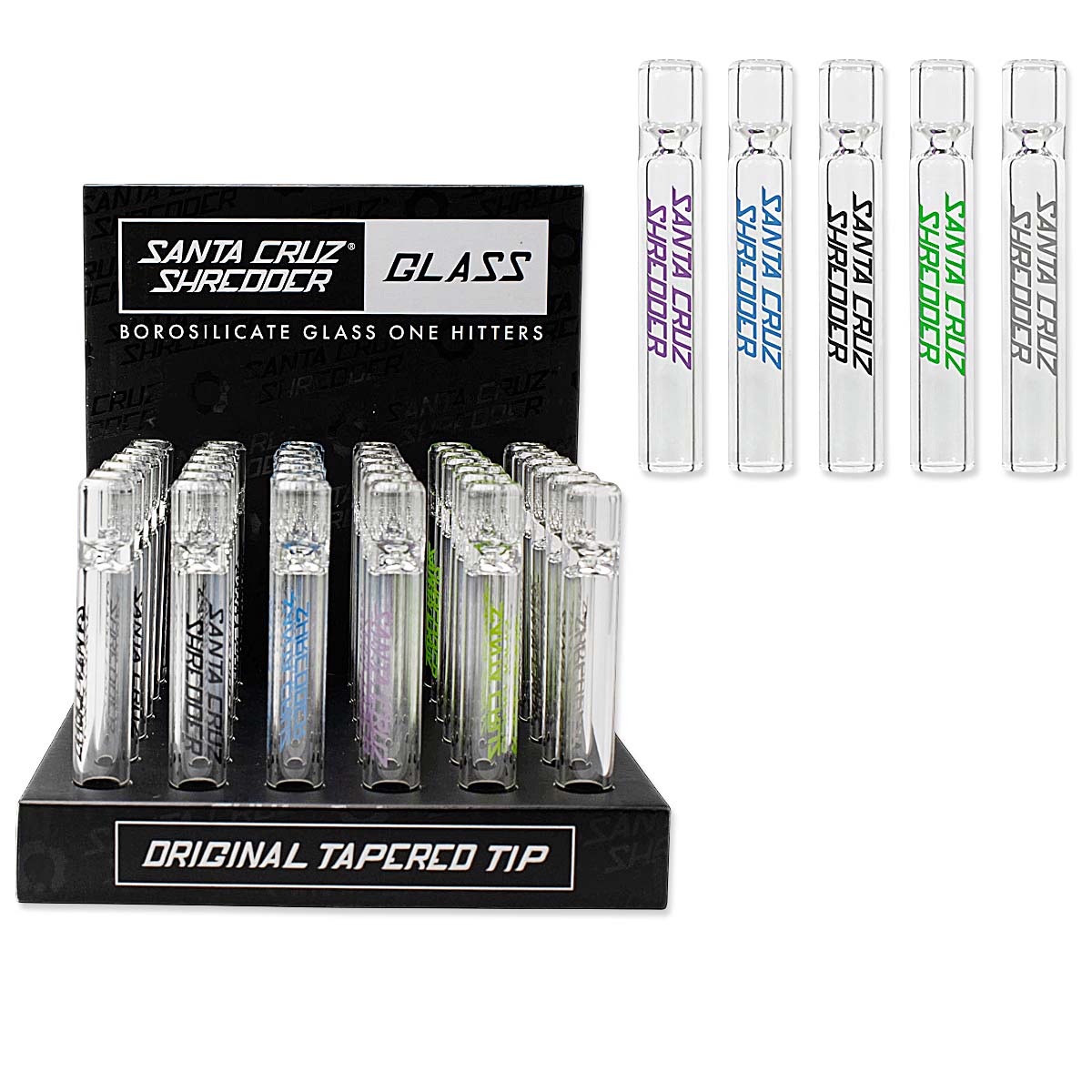 Santa Cruz Shredder Glass Terped Tip One Hitter Chillum (SCS-36) | 36 Count Display product image
